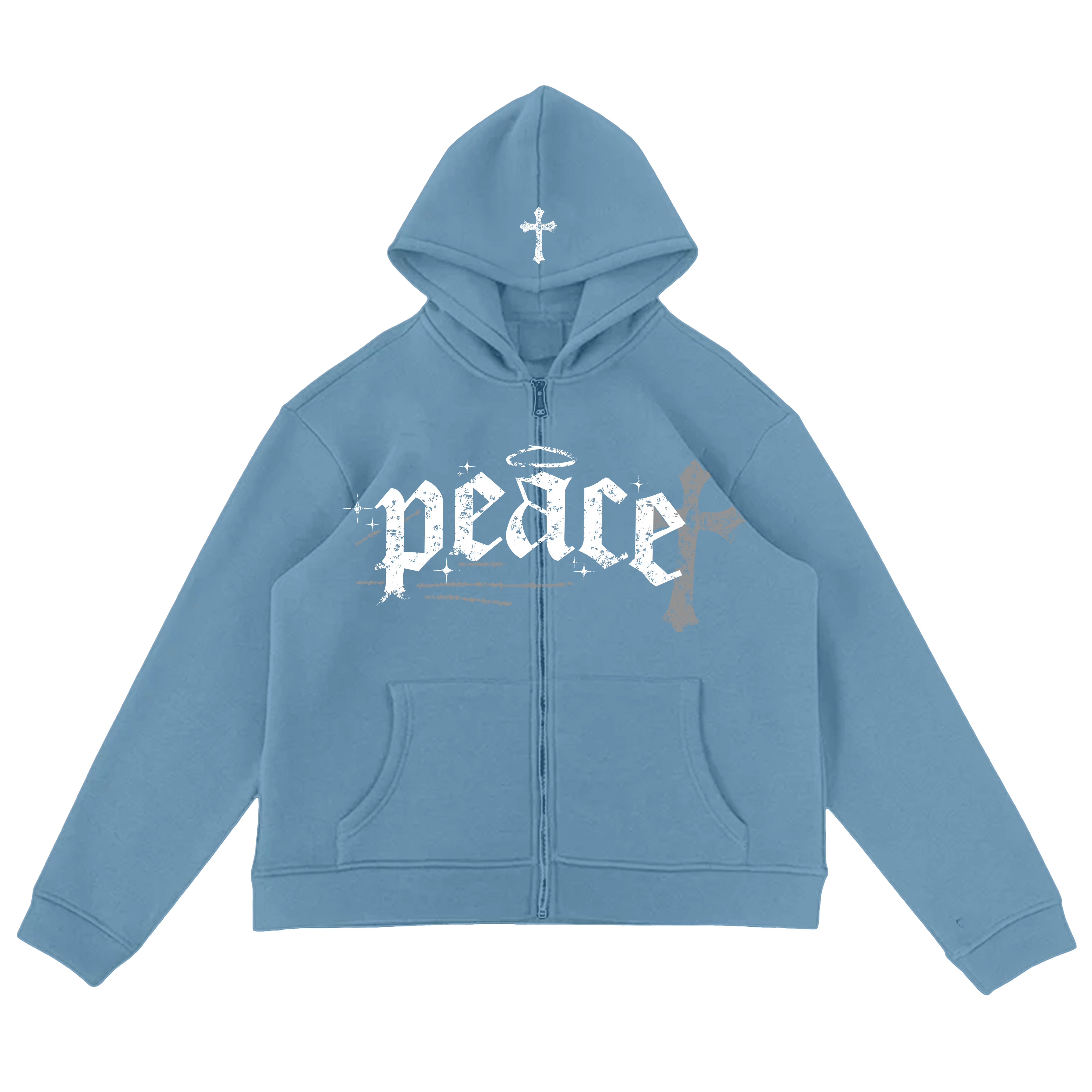 Peace Sweatsuit Hoodie Blue