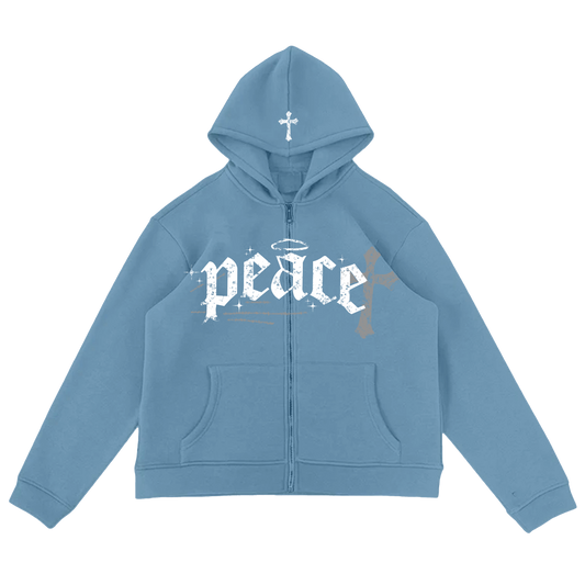 Peace Sweatsuit Hoodie Blue