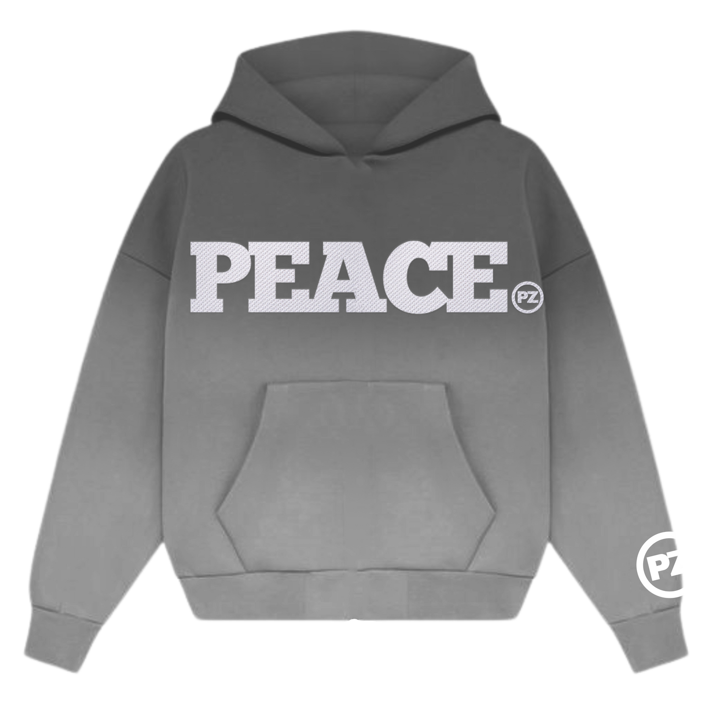 Peace Hoodie V2 Black Grey