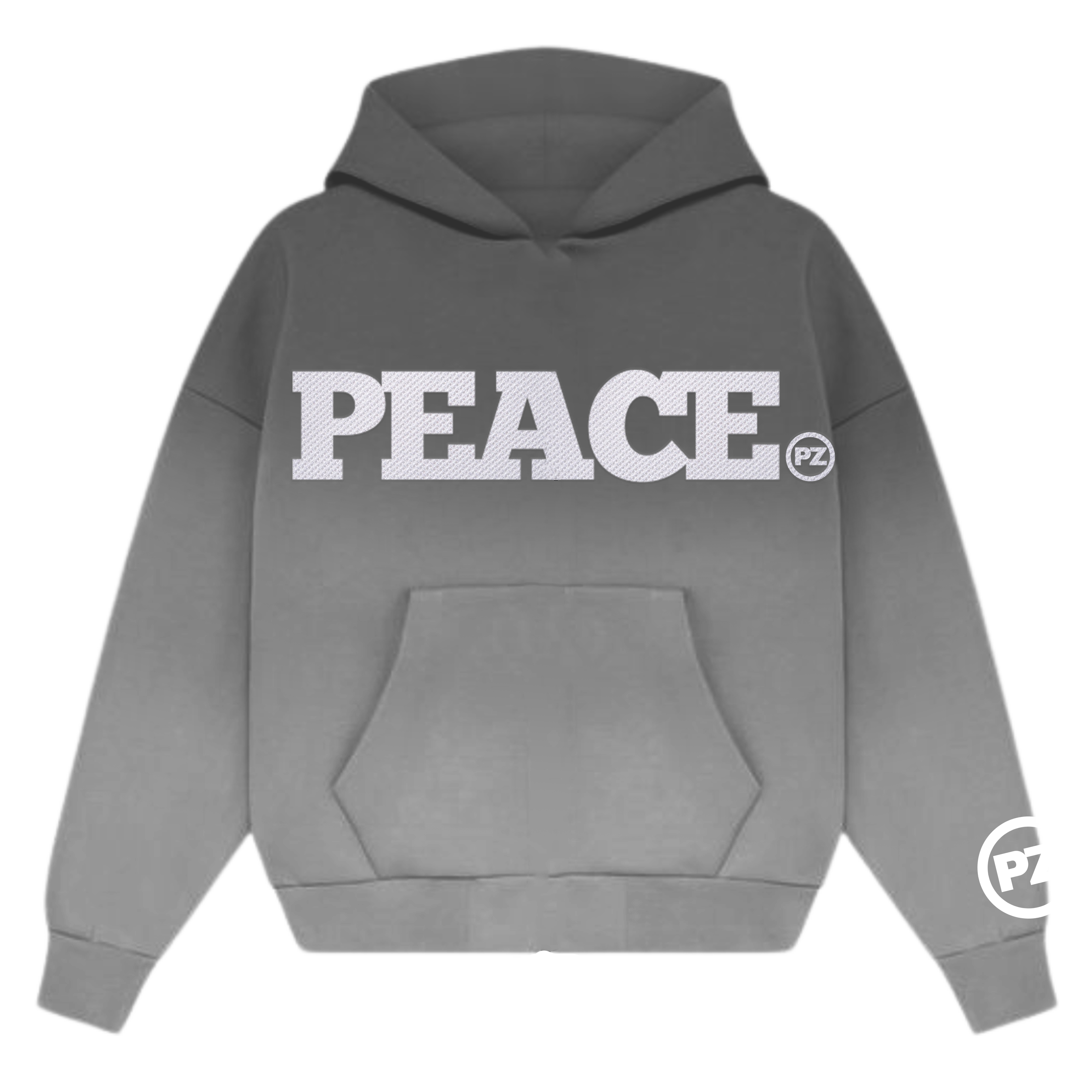 Peace Hoodie V2 Black Grey